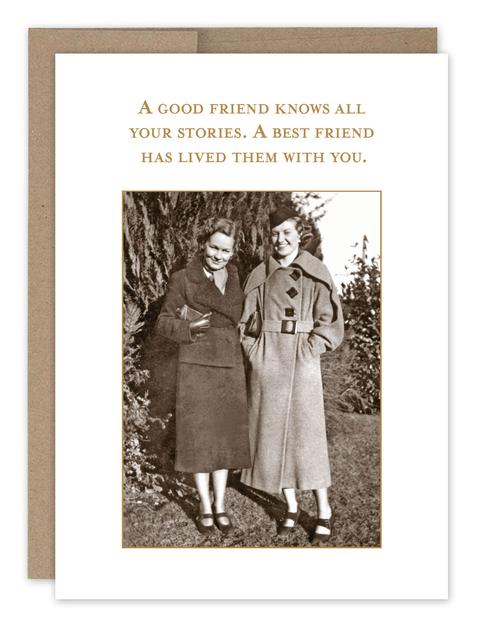 A Good Friend Knows All Your Stories Greeting Card