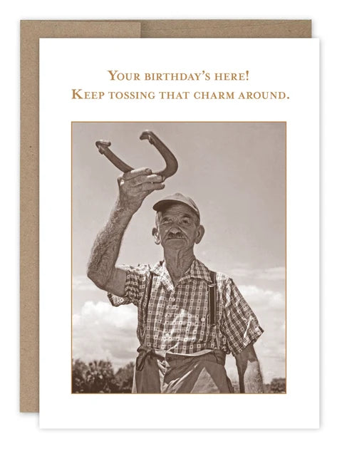 Tossing That Charm Birthday Card