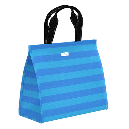 French Blue and Pool Woven Cooler - Large