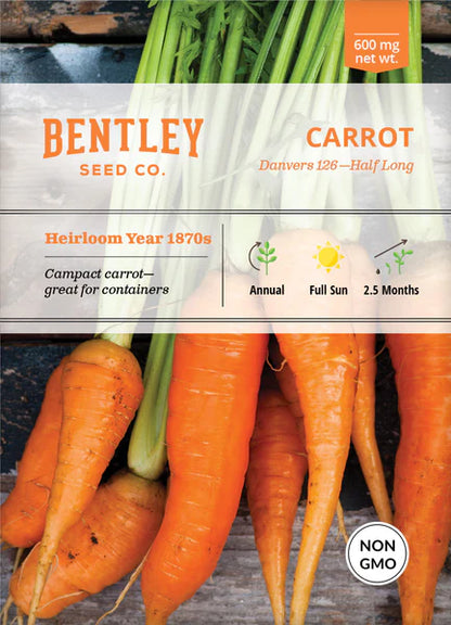 Carrot Danvers Half Long Seed Packets