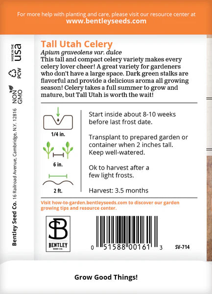 Celery- Tall Utah Seed Packets