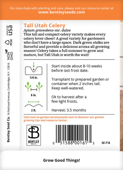 Celery- Tall Utah Seed Packets