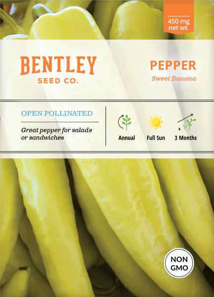 Sweet Banana Pepper Seed Packets