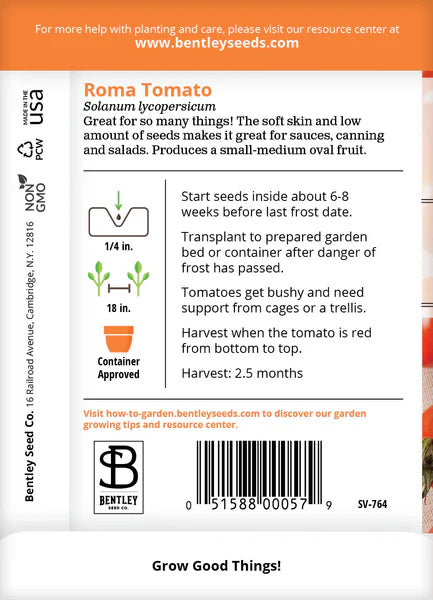 Tomato- Roma Seed Packets