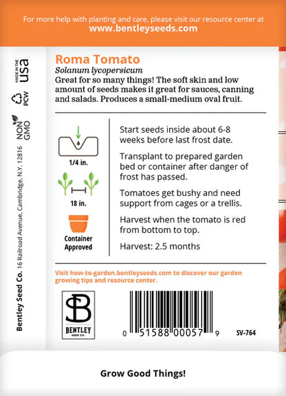 Tomato- Roma Seed Packets