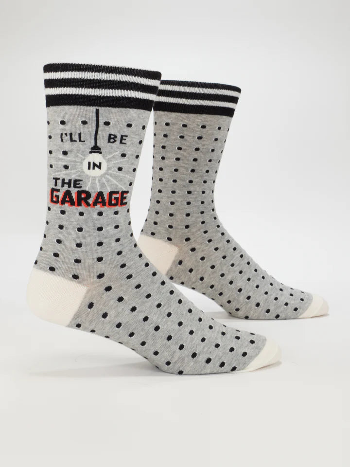 I'll Be In The Garage Crew Socks