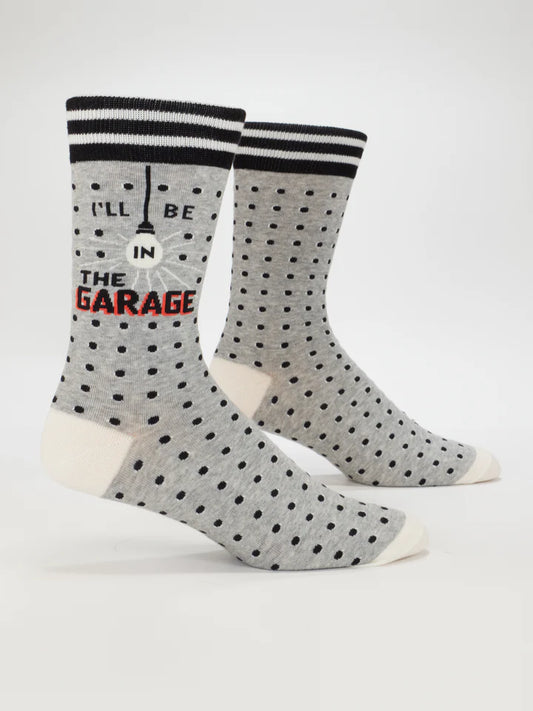 I'll Be In The Garage Crew Socks