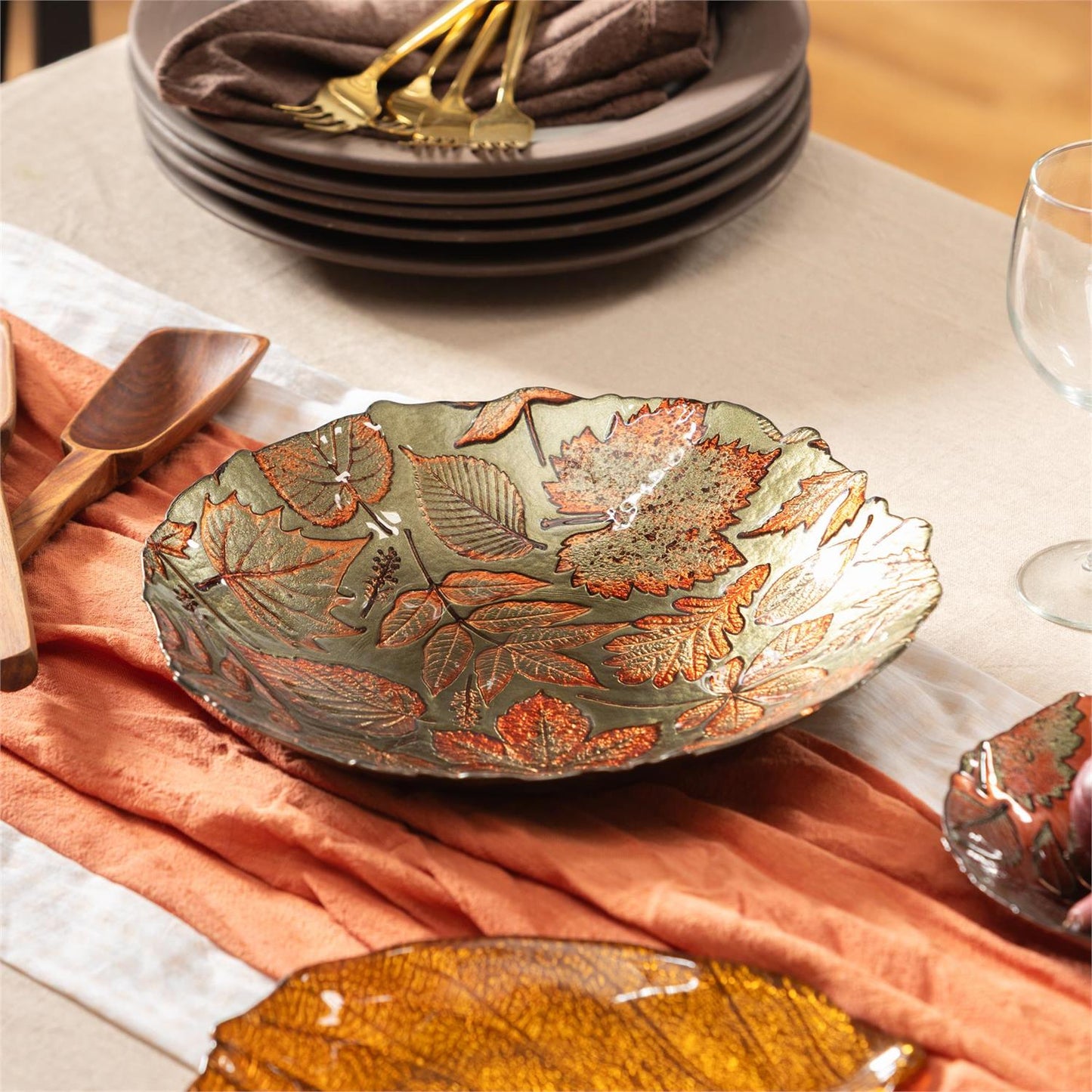 Harvest Blossom Leaves Bowl - 11.75"