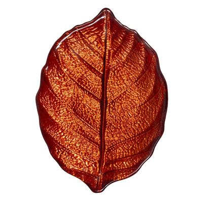 Glass Leaf Dish