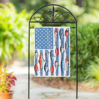 Fishing Life Suede Garden Flag