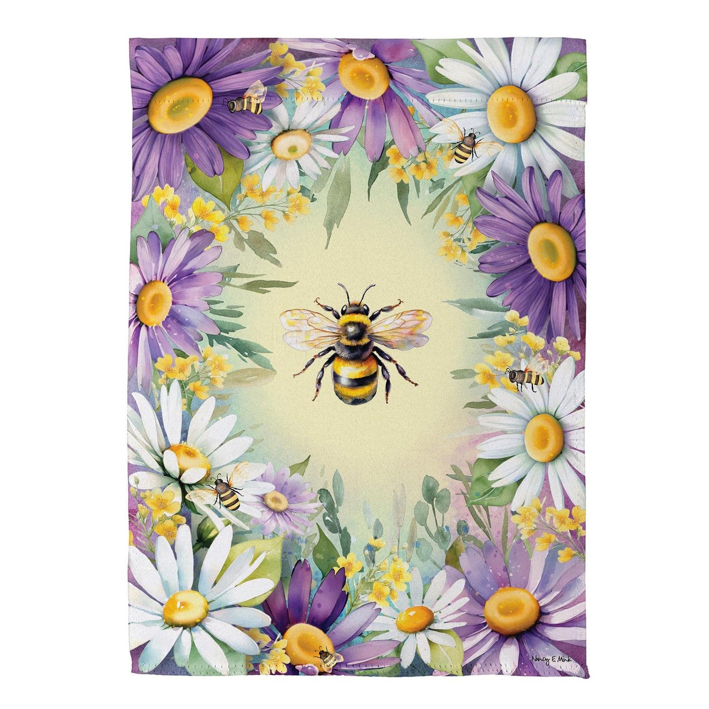 Buzzing Around Garden Flag