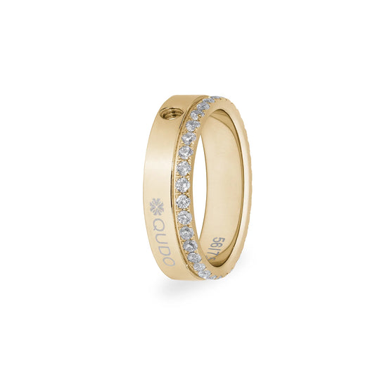 Qudo San Remo Basic Gold with Stone Band