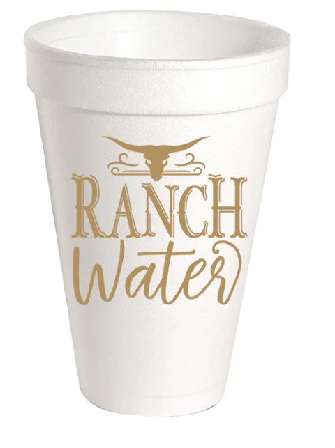 "Ranch Water" Styrofoam Cups