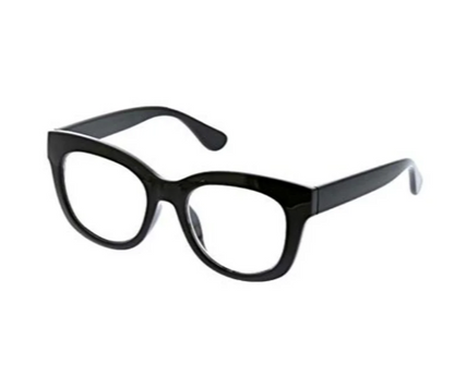 Black Center Stage Focus - Blue Light Reader Glasses by Peepers