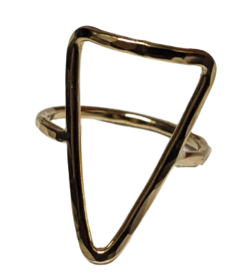 Gold Pyramid Ring