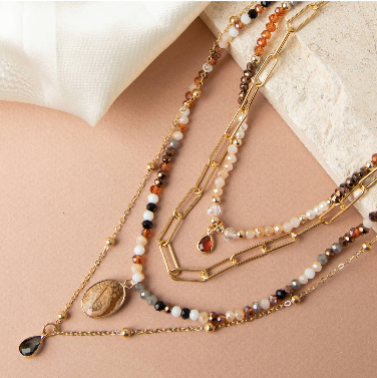 Sima Multi-Layered Beaded Necklace