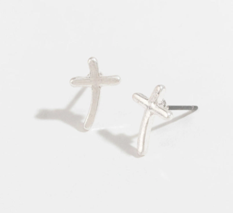 Stud Buds Gold & Silver Cross Earrings