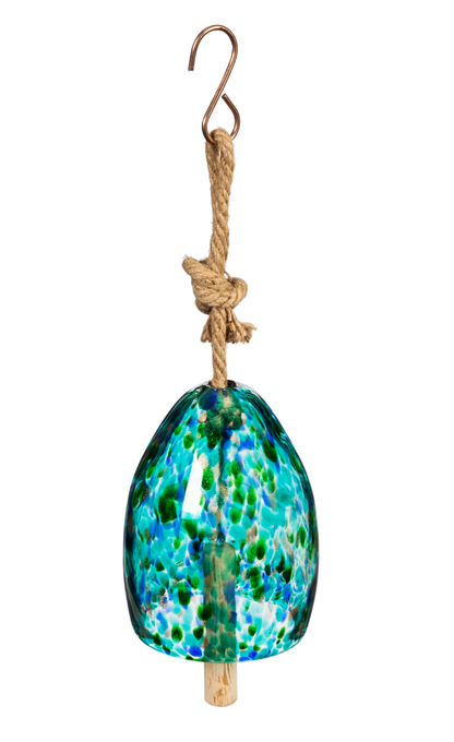 Art Glass Speckle Turquoise Bell Chime