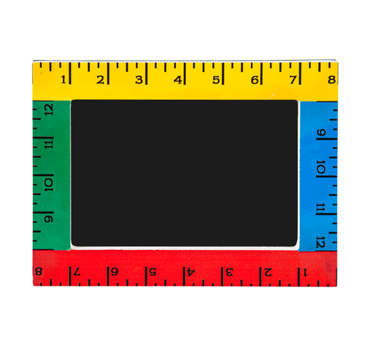 Wood Ruler Chalkboard Table Frame