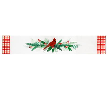 72" Fabric Cardinal Table Runner