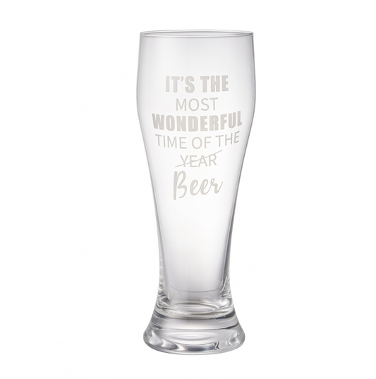 15oz Pilsner Glass, Merry and Beer