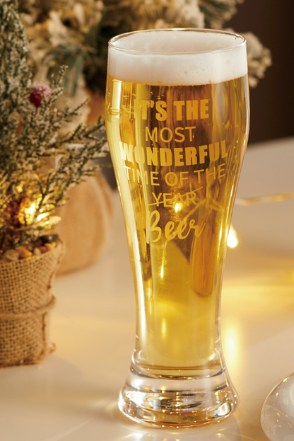 15oz Pilsner Glass, Merry and Beer
