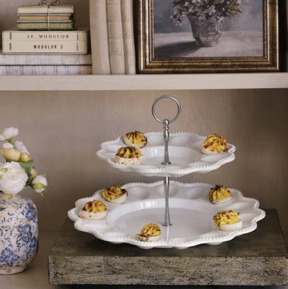 Beatriz Ball VIDA Alegria Two Tiered Deviled Egg Server