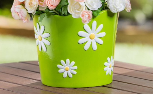Ceramic Daisy Planter