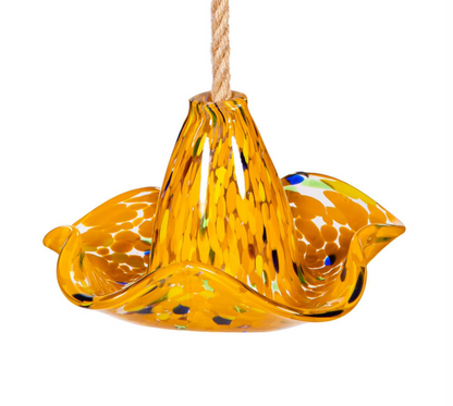 Pollinator Art Glass Birdfeeder