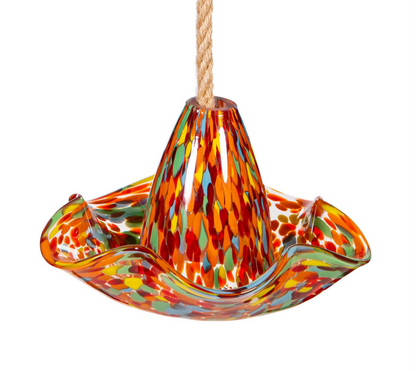 Pollinator Art Glass Birdfeeder