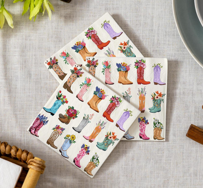 Boots & Bows Cocktail Napkins