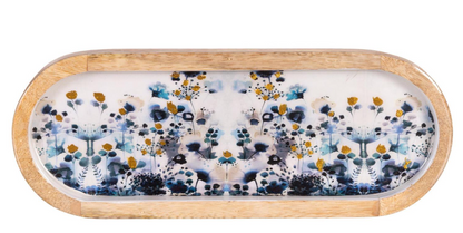 VivaStyle Gilded Meadow Wooden Tray with 3 Bowls