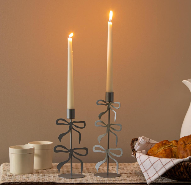 Coquette Bows Taper Candle Holder