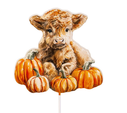 Highland Cow Metal Garden Pick
