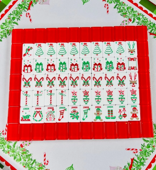 Holly Jolly Oh My Mahjong Mat & Tile Set