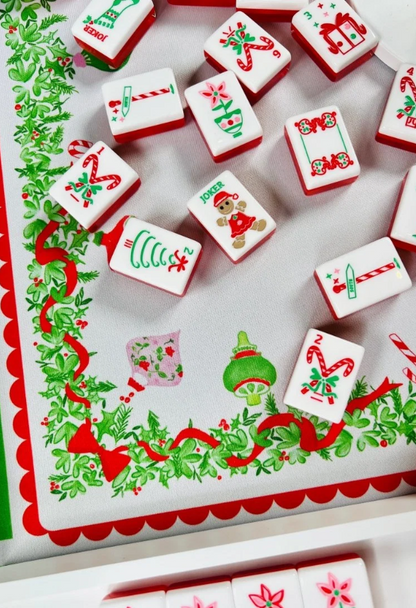 Holly Jolly Oh My Mahjong Mat & Tile Set