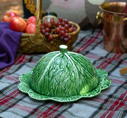 Cabbage Cheese Tray by Bordallo Pinheiro