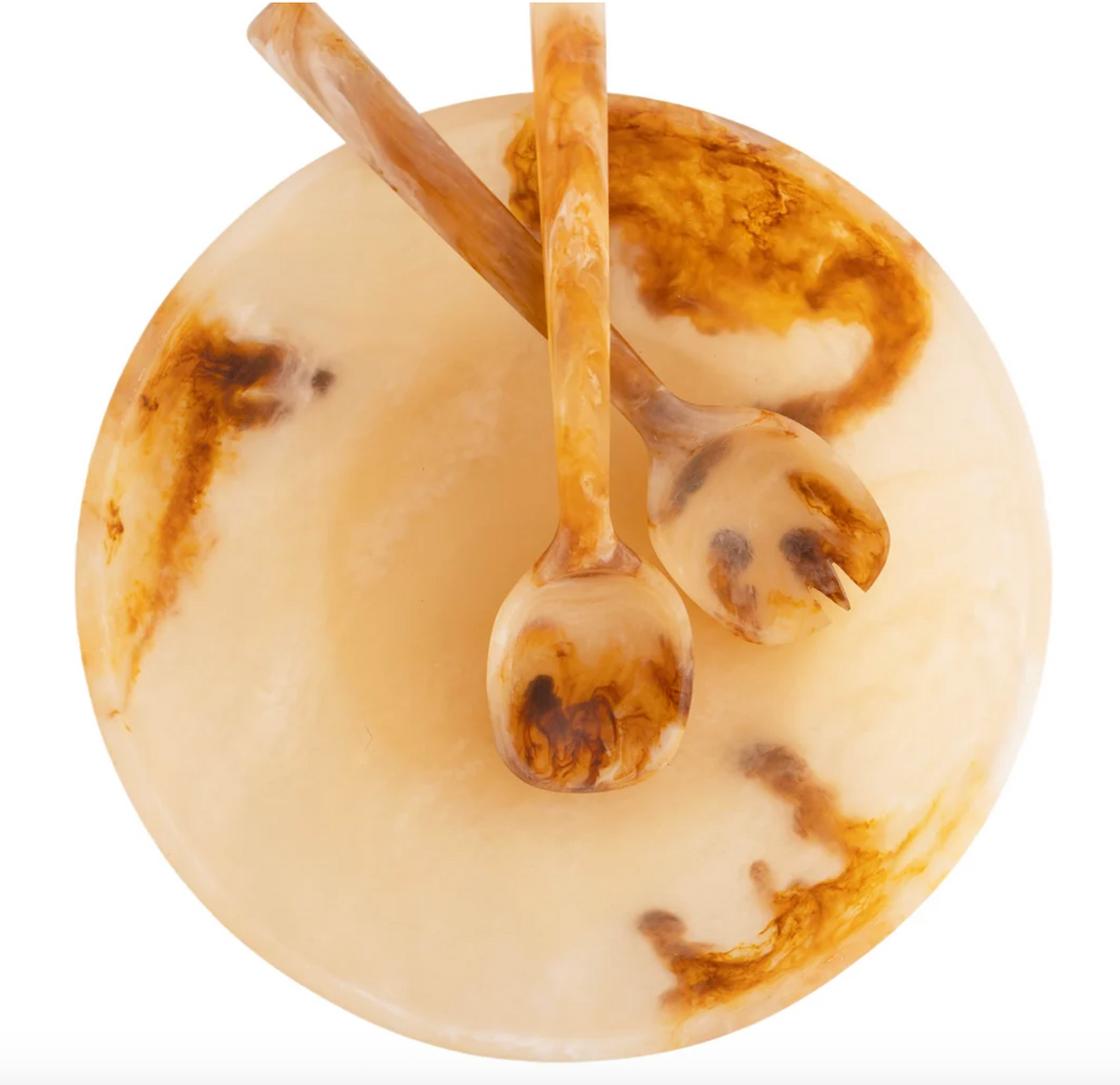 Umber & Cream Resin Bowl