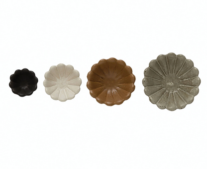 Stoneware Flower Bowls