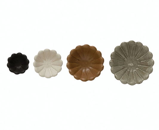 Stoneware Flower Bowls
