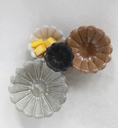 Stoneware Flower Bowls