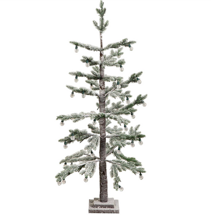 Artificial LED Frosted Tree with Globe Lights