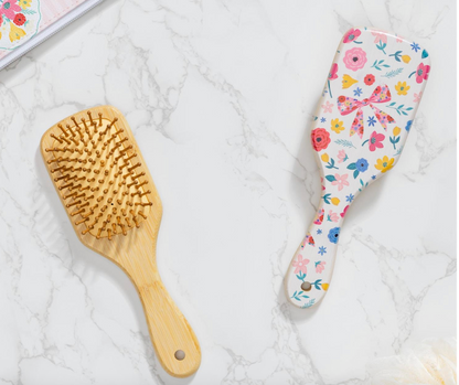 Bursting Blossoms Bows & Beauty HairBrush