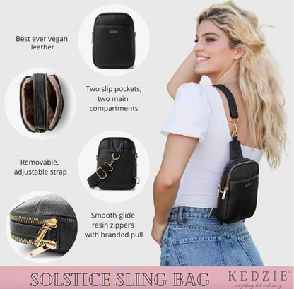 Kedzie Solstice Convertible Sling Bag Crossbody Purse for Women