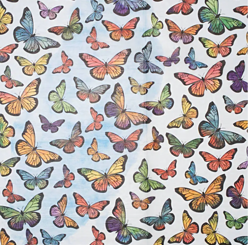 Colorful Butterflies Printed Tissue