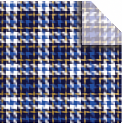 Blue Plaid Printed Tissue