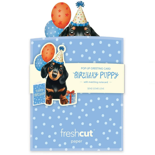 Birthday Puppy Mini Pop-Up Card