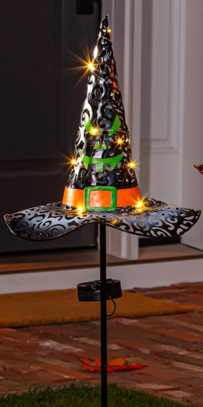 Witch Hat Solar Garden Stakes