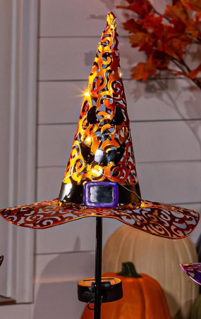 Witch Hat Solar Garden Stakes