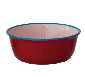 Enameled Stainless Steel Bowl w/ Colored Edge